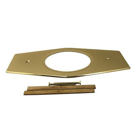 WESTBRASS One-Hole Remodel Plate for Moen and Delta in Polished Brass D502-03